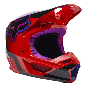 Fox Racing V1 Core Venz Helmet (FLO RED)